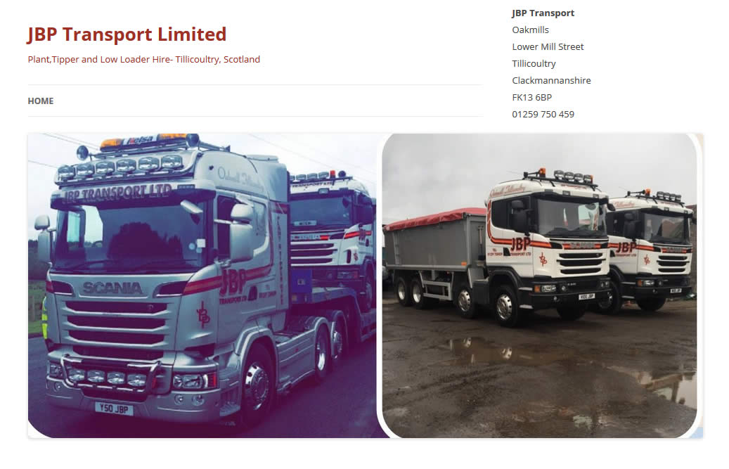 JBP Transport - tillicoultry